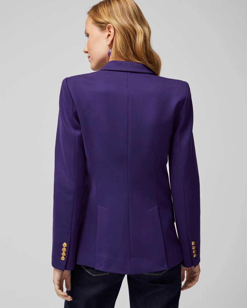 White house black sales market blue velvet blazer